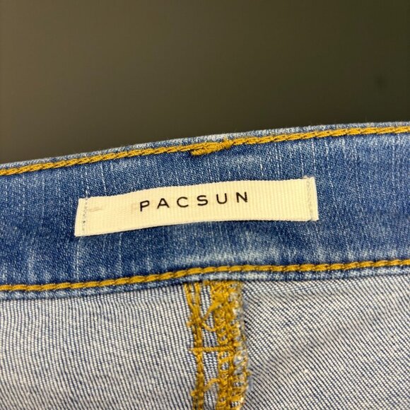 PACSUN Super High Rise Denim Jegging 27L Tapered 5 Pocket - Picture 6 of 7
